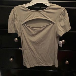 New with Tag Green Luff Slav Peekaboo Yoke Top